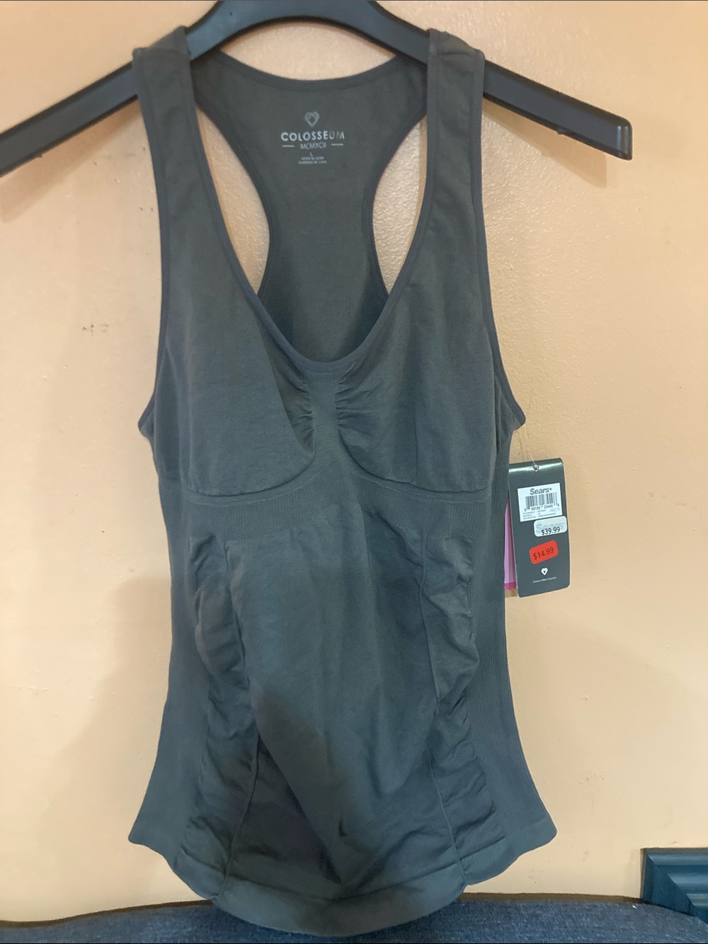 Colosseum charcoal Racerback Athletic Tank